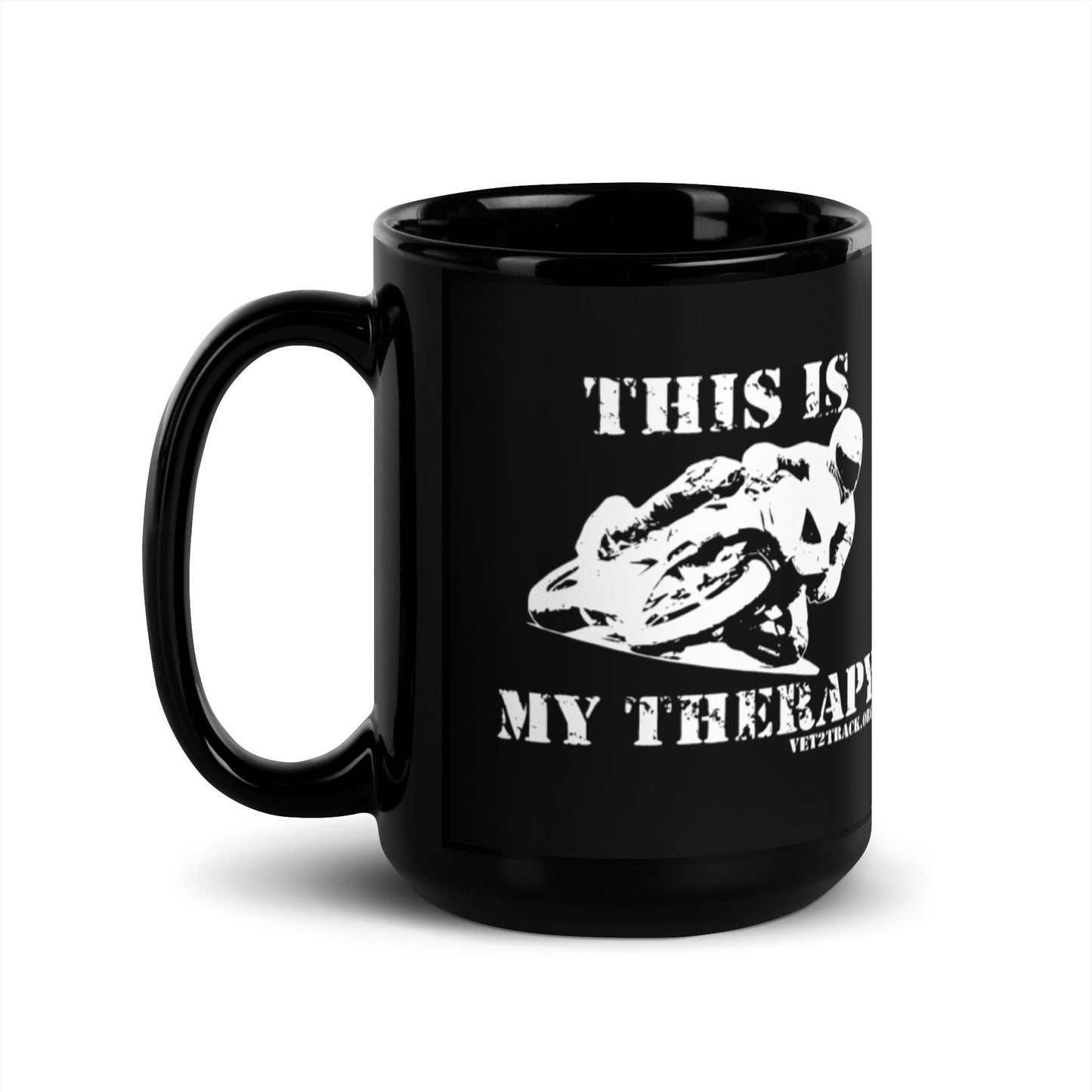 15 oz Vet2Track Black Glossy Mug