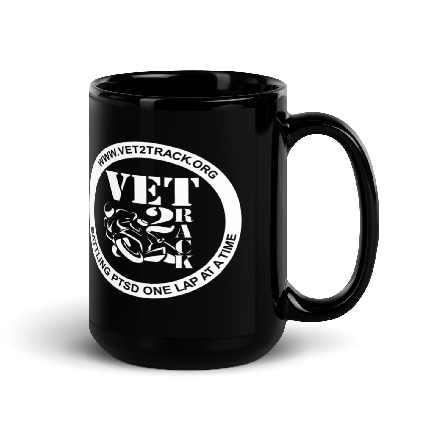 15 oz Vet2Track Black Glossy Mug