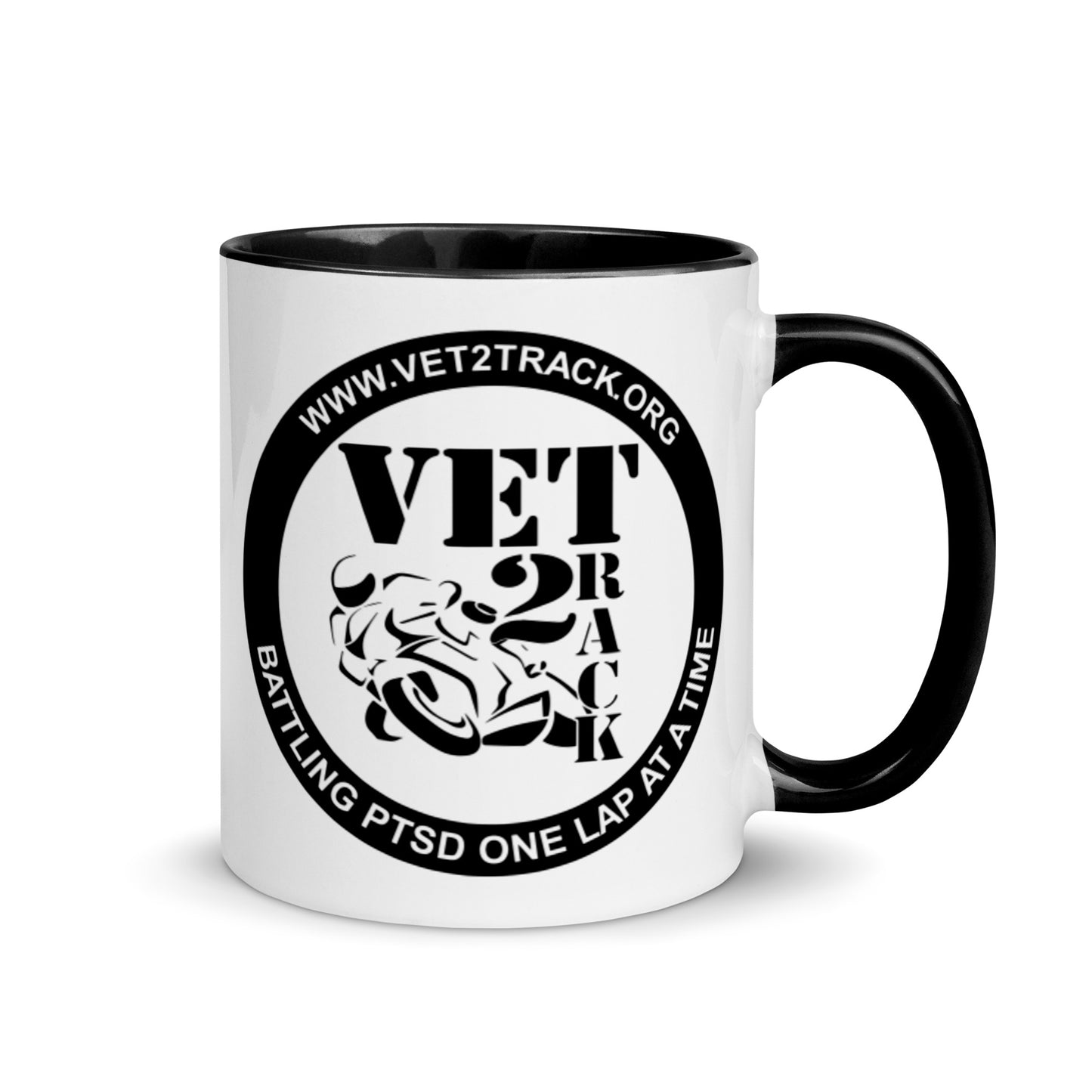 11 oz Black and White Vet2Track Mug