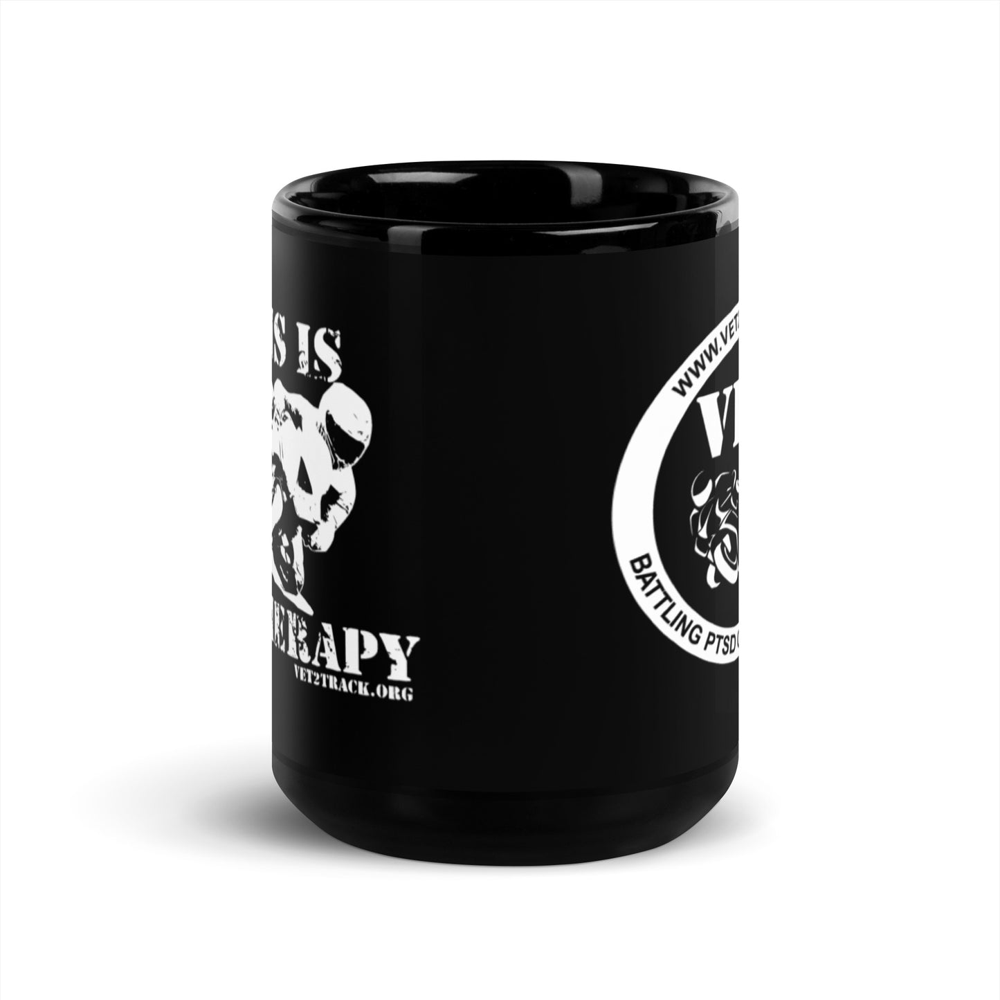 15 oz Vet2Track Black Glossy Mug